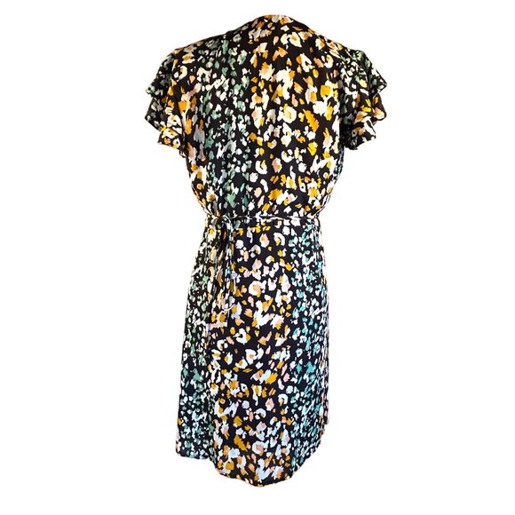 Blue Rain Womens Wrap Dress Small Multicolor Floral Short Sleeve Lightweight - Picture 8 of 12